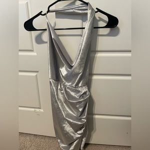Silk gray dress